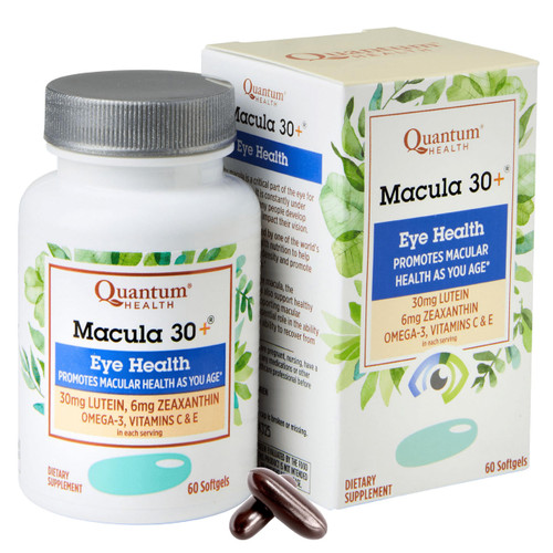 Quantum Health Macula 30+ Eye Supplement Lutein Zeaxanthin, 60 Softgels
