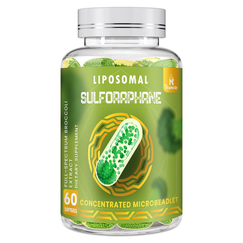 Rosmolo 800 MG Liposomal Sulforaphane, Powerful Dual-Delivery for Maximum Absorption & Potency, Full-Spectrum Broccoli Extract, Antioxidant & Liver Supplement, 60 Softgels