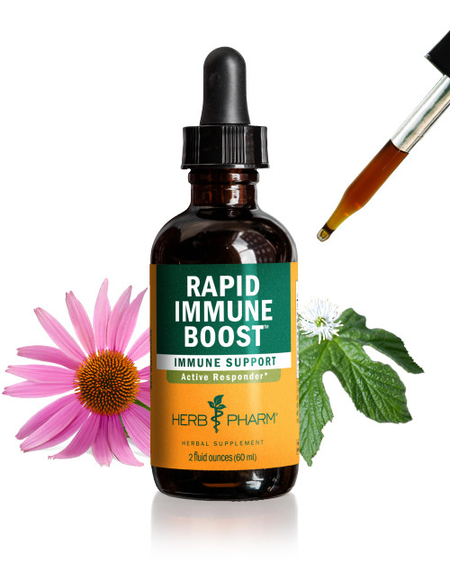Herb Pharm Rapid Immune Boost: for Adults, Fast-Absorbing Echinacea Tincture with Goldenseal, Ginger Extract & Elderberry | Immune Support Supplement for Immune Challenges, Up to 3 Week Supply, 2 oz*
