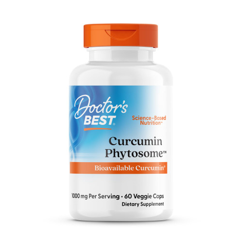 Doctors Best Curcumin Phytosome Supplement for Men & Women - Curcumin Complex Capsules 1000 mg Per Serving, Joint Health Support, Bioavailable Formula, Gluten Free, Soy Free, Vegan - 60 Veg Caps