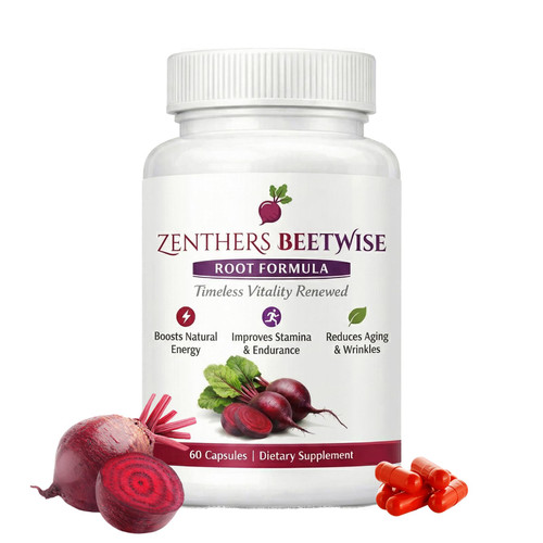 Zenthers Beetwise, Beetwise Root Formula Cold Pressed，Beetroot Supplement ，Natural Energy Support, Vegan-Friendly，60 Capsules (1PCS)