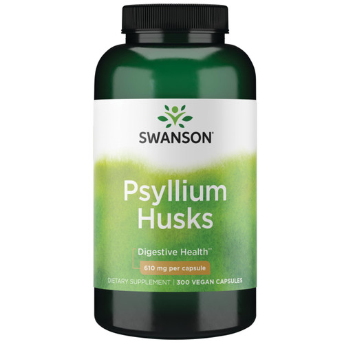 Swanson Psyllium Husk Dietary Fiber Supplement 610 mg 300 Capsules