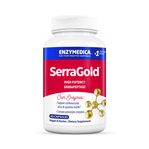 Enzymedica, SerraGold, High-Potency Serrapeptase Enzyme Supplement, Supports Respiratory, Heart & Immune Function, 60 Count