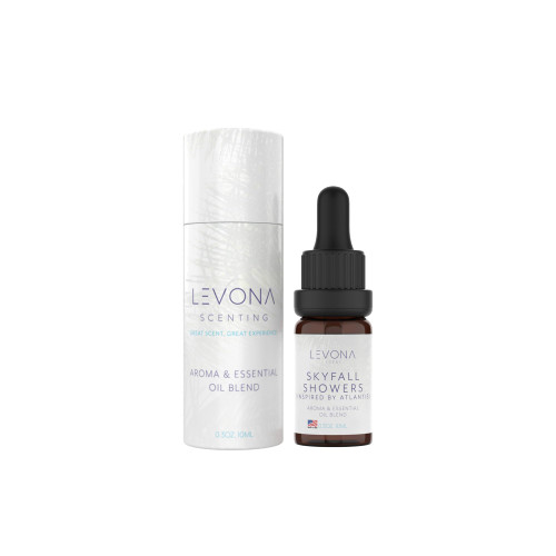 Levona Scent Essential Oil - Luxury Aroma for Home, Office, Hotel & Spa, Ideal for Humidifiers & Diffusers, Hotel Fragrance with Neroli, Orange & Melon - 10ml / 0.33 fl oz, Skyfall Showers