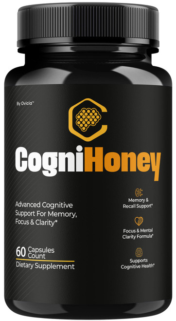 CogniHoney Capsules - Official Cogni Honey Pills Advanced Premium Formula for Maximum Strength, All Natural Ingredients with Vitamins for Overall Health & Wellness, 60 Capsules for 1 Month