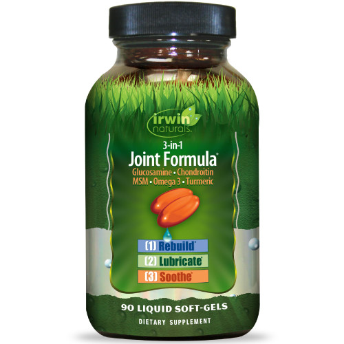 Irwin Naturals 3-in-1 Joint Formula with Glucosamine Men 90 Liquid Softgels