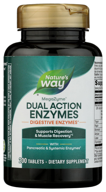 Nature's Way Mega-Zyme, Pancreatic & Systemic Enzymes, 200 Tablets