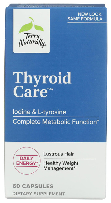 Terry Naturally Thyroid Care Plus - Thyroid Health Supplement - 60 Count