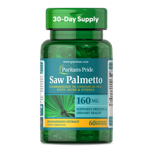 Puritan's Pride Saw Palmetto Extract 160mg, 60 Capsules