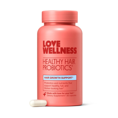 Love Wellness Healthy Hair Probiotics | Biotin, Vitamin B12 & B6 | 30 Ct