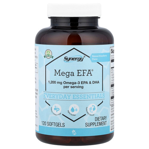 Vitacost Synergy®, Mega EFA®, Natural Strawberry, 120 Softgels