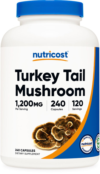 Nutricost Turkey Tail Mushroom (1200mg) 240 Capsules, 120 Servings