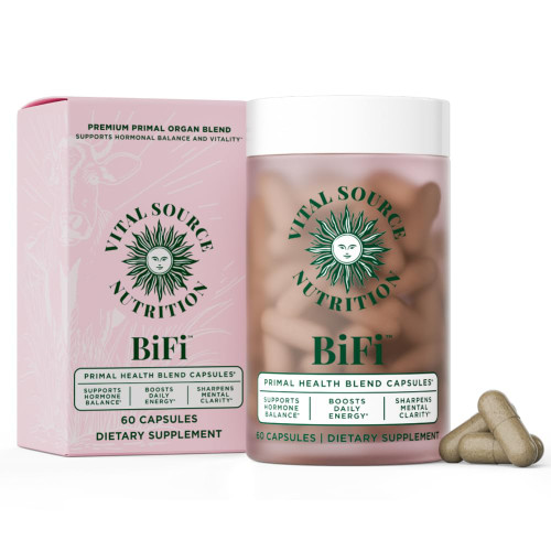 Vital Source Nutrition - BiFi Capsules - Beef Organ Primal Blend - Premium Supplements for Women - Supports Hormone Health, Energy, & Stamina - Daily Vitality - No Artificial Ingredients
