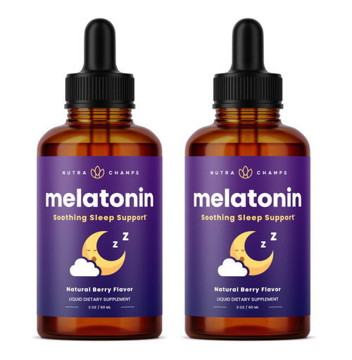 NutraChamps Liquid Melatonin Drops, 480 Servings, Sugar Free Kids Melatonin Liquid Sleep Aid Supplement, Vegan & Non-GMO, Natural Berry Flavor, Melatonin 1 mg Drops