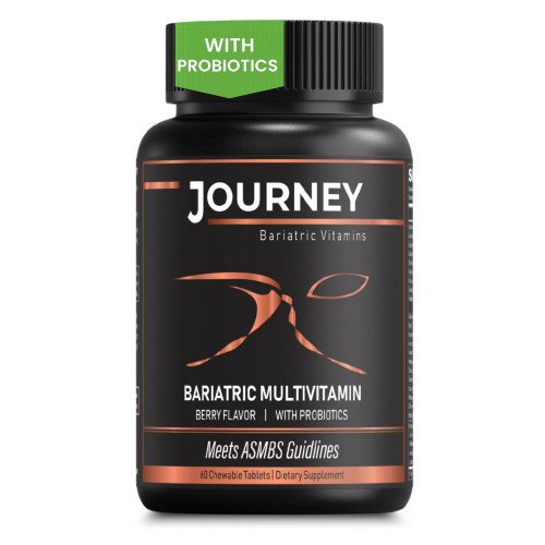 Journey Bariatric Multivitamin with Probiotics & Iron – Chewable, Berry (60 Count)