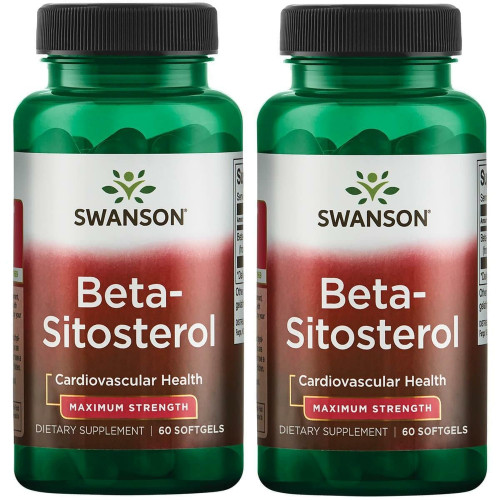 Swanson Beta Sitosterol Plant Sterol Formula 160 mg, 60 Capsules, 2 Pack