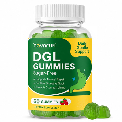Novafun DGL Gummies, Deglycyrrhizinated Licorice Supplement, 60 Count