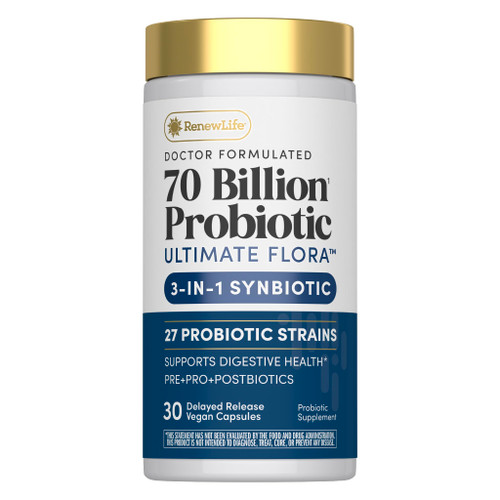 Renew Life Ultimate Flora Probiotic with Prebiotic 70 Billion CFU