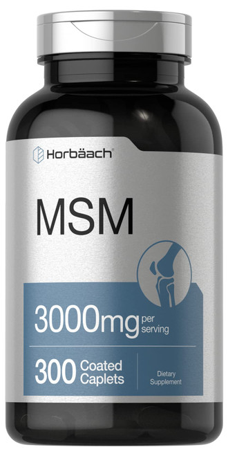 Horbäach MSM Supplement | 3000mg | 300 Coated Caplets
