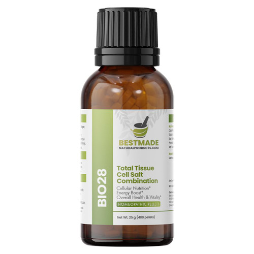 Bestmade Total Tissue Cell Salt Mineral Combination BIO28 - Helps Your Body Absorb and Use Nutrients, Increases Energy Levels, Helps Improve Sleep Patterns, Overall Health and Vitality, 350 Pellets