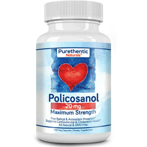 Policosanol 20mg - Supports Cardiovascular & Cholesterol Health, 100 Ct