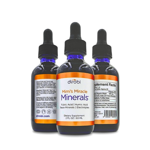 Mimi's Miracle Minerals – Fulvic & Humic Acid Supplement with 72+ Ionic Trace Minerals, Energy, Hair & Nail Growth Support, Organic Plant-Derived Liquid Drops, 2 oz Refill