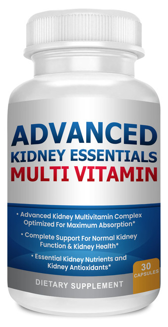 Advanced Kidney Essentials Multivitamin. Kidney Support Supplement for Complete Kidney Health. Kidney Health Supplement with Renal Vitamins 30 Caps