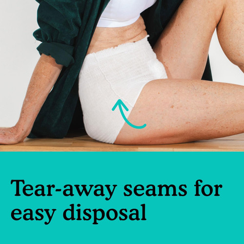 Because Overnight Absorbency Pull Ups - Adult Disposable Incontinence Underwear, Extra Absorbent Nighttime Briefs for Men and Women, White, XXLarge, 40 Count (4 Packs of 10)
