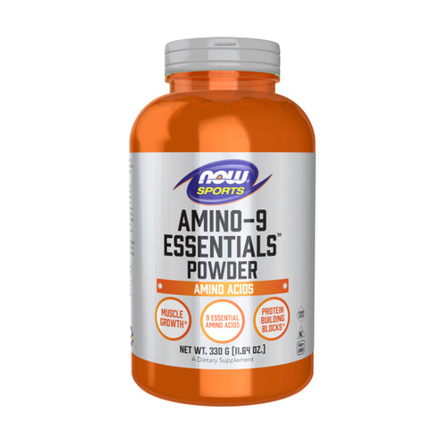 NOW Sports Nutrition, Amino-9 Essentials™ Powder, Enhanced Protein Synthesis, Amino Acids, 330-Grams