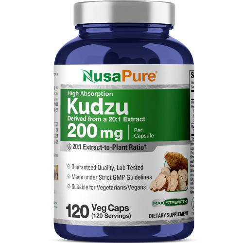NusaPure Kudzu Root, Non-GMO, Vegan, 200mg, 120 Veg Capsules - 120 Servings