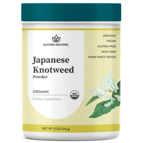 Nature Restore Japanese Knotweed Extract Powder (8 oz). Natural Trans-Resveratrol for Longevity, Sirtuin Activation & Cellular Aging. Also Known as Polygonum Cuspidatum