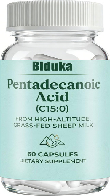 60 Count Pentadecanoic Acid Extract | 300mg Per Serving from High-Altitude Grass-Fed Sheep Milk | Non GMO, Gluten Free, Additive Free, Soy Free Veggie Capsules | C15:0 Supplement, 30 Day Supply