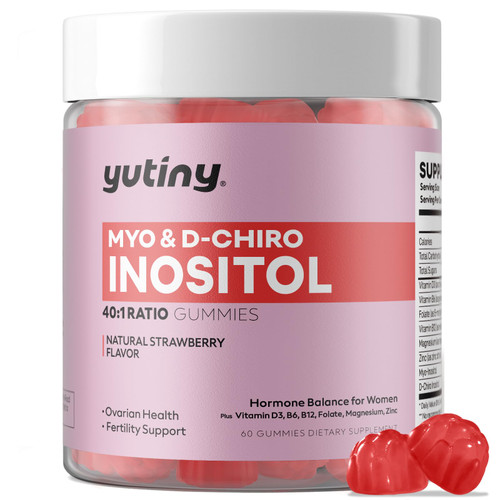 Yutiny Myo-Inositol & D-Chiro Inositol Gummies, 60 Count