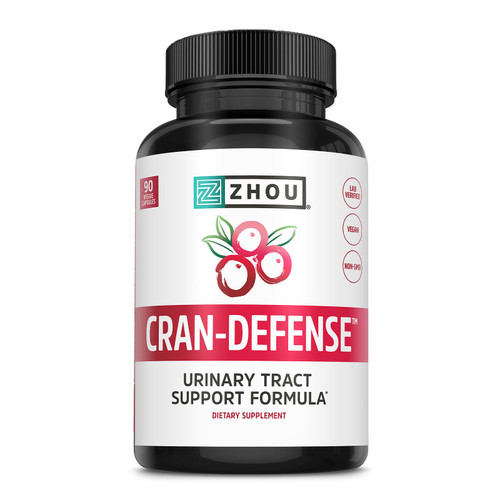 ZHOU Cran-Defense - Cranberry Pills for Women & Men, D Mannose with Cranberry Extract, 1000 mg D-Mannose Per Capsule for Urinary Tract Health, Antioxidant Support - 90 Veggie Capsules