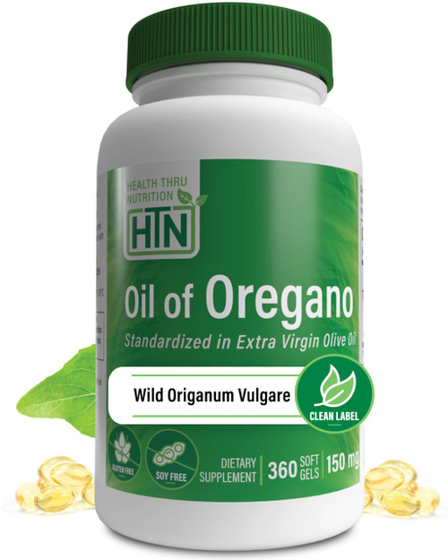 Health Thru Nutrition Oil of Oregano Supplement 360 softgels Non-GMO
