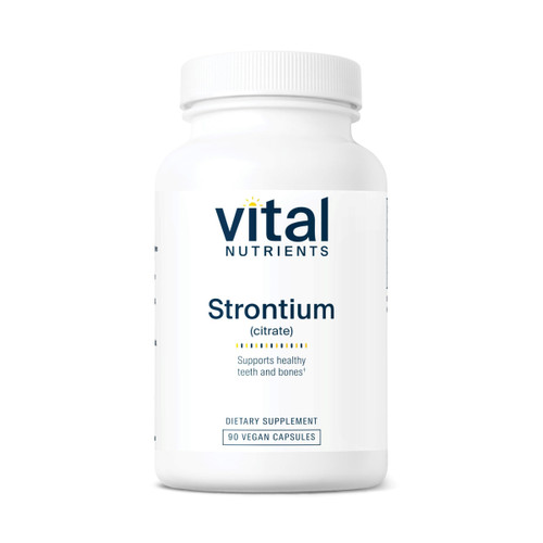 Vital Nutrients Strontium Citrate - Vegan Bone Strength Supplements - 227mg Strontium Citrate for Bone Health and Healthy Teeth - Gluten, Dairy, Soy Free - Non-GMO - 90 Capsules