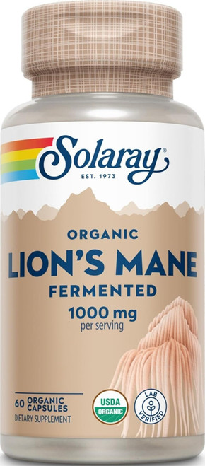 SOLARAY Organic Lion's Mane, 60 VegCaps