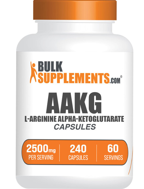 BulkSupplements.com AAKG Capsules - L-Arginine Supplement, Nitric Oxide Supplement - Gluten Free, 4 Capsules per Serving, 240 Count (Pack of 1)