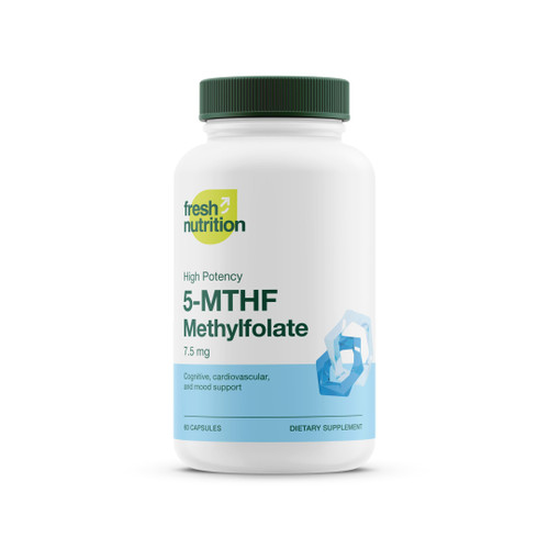 Fresh Nutrition L Methylfolate 7.5mg – DNA Verified for Maximum Potency – Superior Bioavailability – 5-MTHF Methyl Folate - 90 Capsules