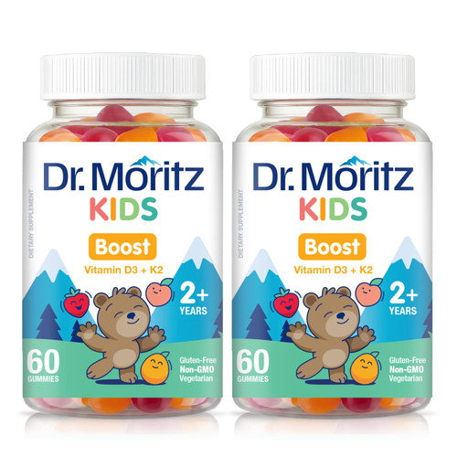 DR. MORITZ Vitamin D Gummies for Kids and Adults (2000 IU) - Chewable Kids Vitamin D Supplement for Immune Support - Vegetarian and Gelatin-Free, 2 Pack (120 Count)