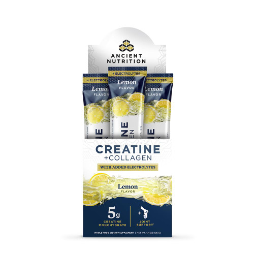 Ancient Nutrition 5g Creatine Monohydrate + Collagen + Electrolytes, Lemon