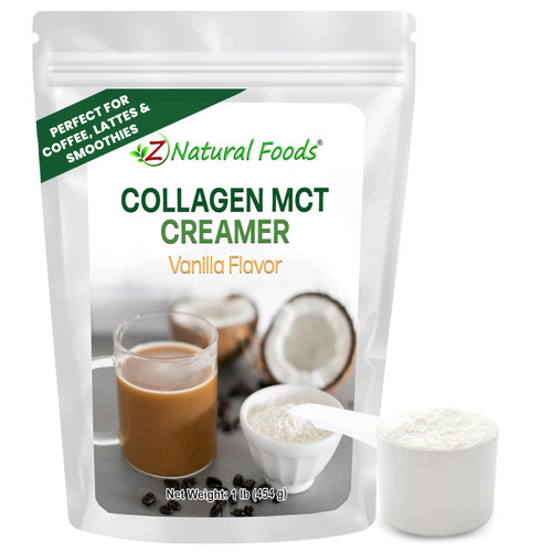 Z Natural Foods Collagen MCT Oil Creamer Powder- Vanilla, 16 oz (Pack of 1)