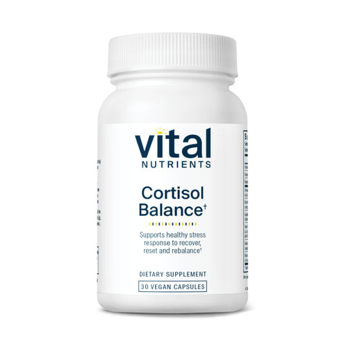Vital Nutrients Cortisol Balance | Vegan Adrenal Support Supplements | Cortisol Manager Supports Energy & Stress Levels | Ashwagandha & Magnesium for Relaxation | Gluten, Dairy, Soy Free | 30 Capsules