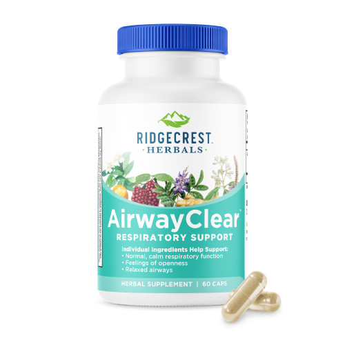 RidgeCrest Herbals AirwayClear Natural Lung and Breathing Support 60 Ct