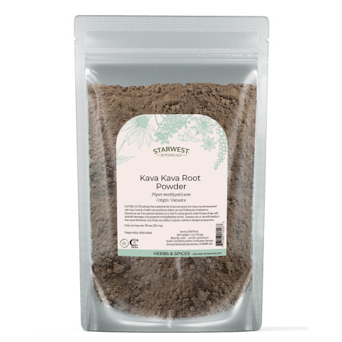 Starwest Botanicals Kava Kava Root Powder, Wildcrafted - 4 oz Pouch