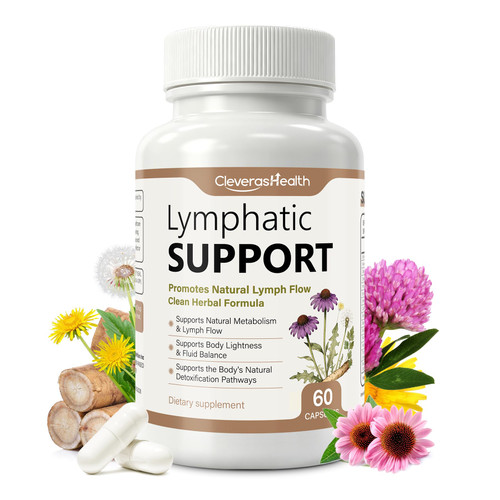 CleverasHealth Lymphatic Drainage Supplement with NAC, 60 Capsules