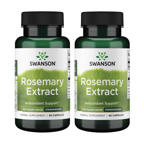 Swanson Rosemary Extract - Standardized 500 mg 60 Caps (2 Pack)