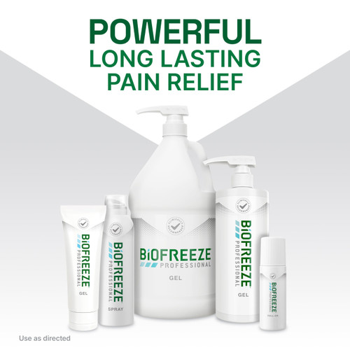 Biofreeze Professional Pain Relief Roll On, Travel Size Arthritis Discomfort Reliever, Fast Acting & Long Lasting Formula, Cooling Menthol Gel 3 Fl Oz (Pack of 3)