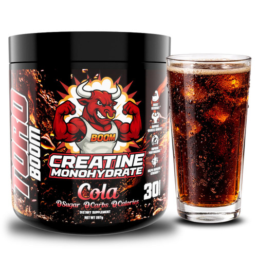 TORO BOOM Creatine for Strength & Muscle Energy Production 5g per Serving, Micronized Creatine Powder, Pre-Workout, Muscle Health, Style Supplement for Gym Beginners, 30 Servings, Made in USA. (Cola)