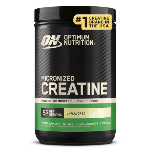 Optimum Nutrition Creatine, Micronized Creatine Monohydrate Powder, Supports Strength & Recovery, Banned Substance Tested, Unflavored, 5 g per Serving, 120 Servings